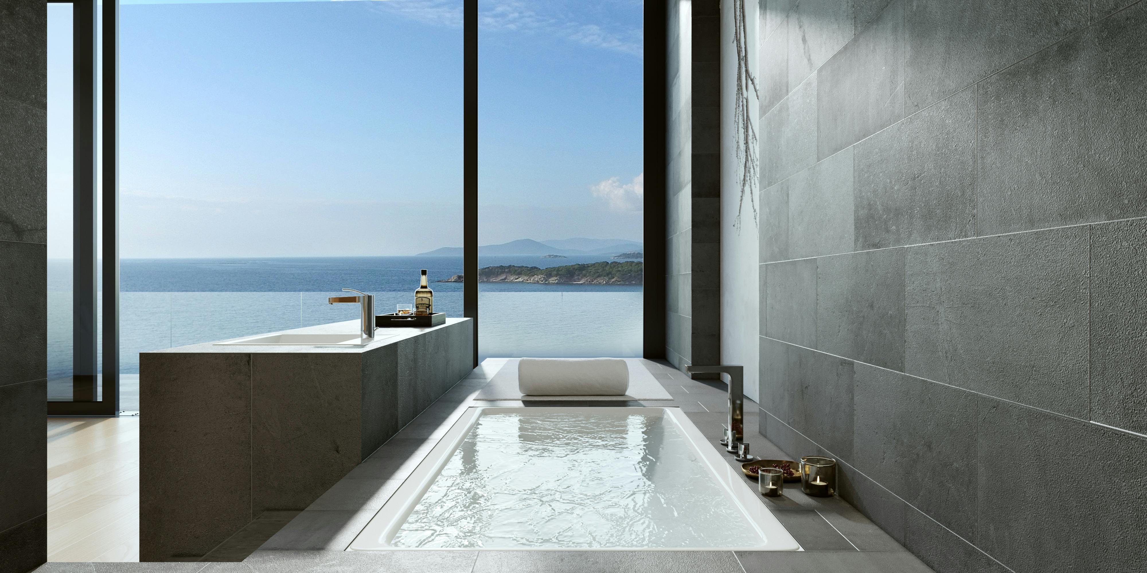 Luxurious spa interior with elegant lighting and modern design